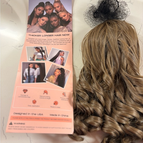 Luxurious Ash Blond Curly Hair Extension - Picture 2 of 6